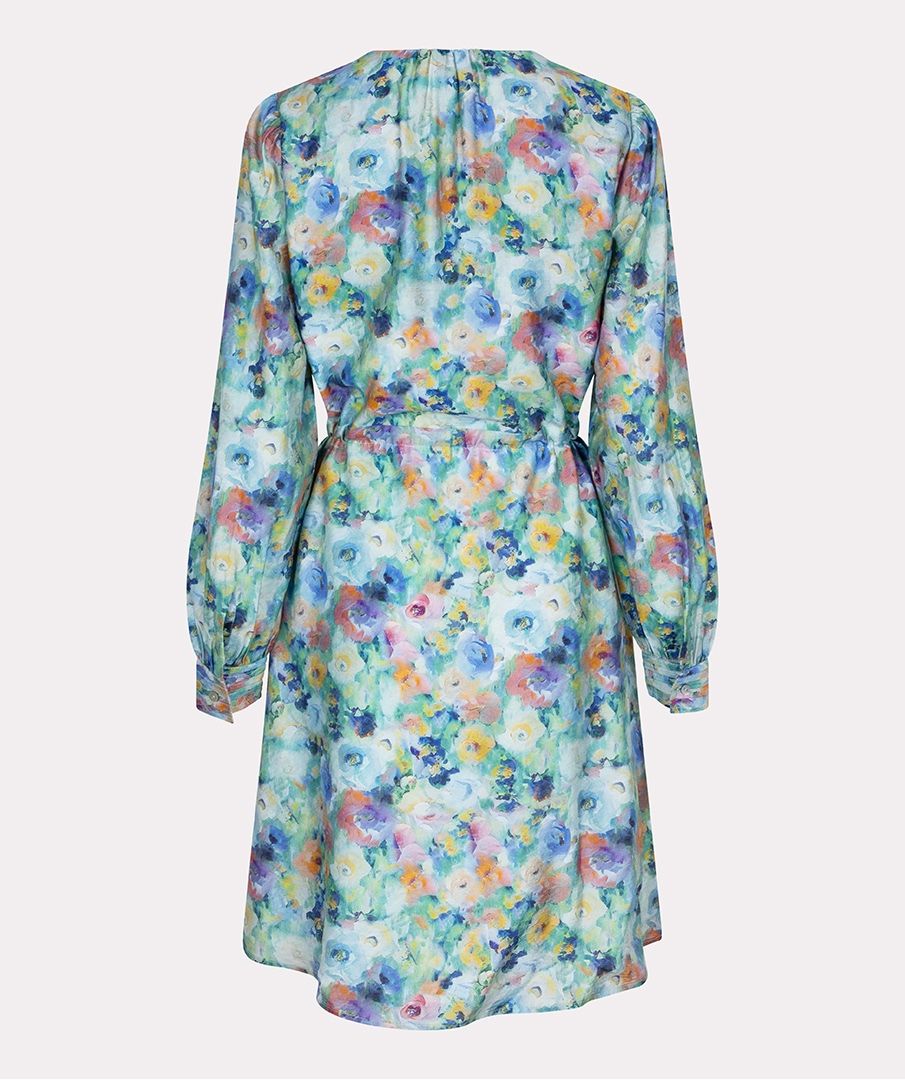 ESQUALO DRESS MIDI IN UTOPIA FLOWER PRINT