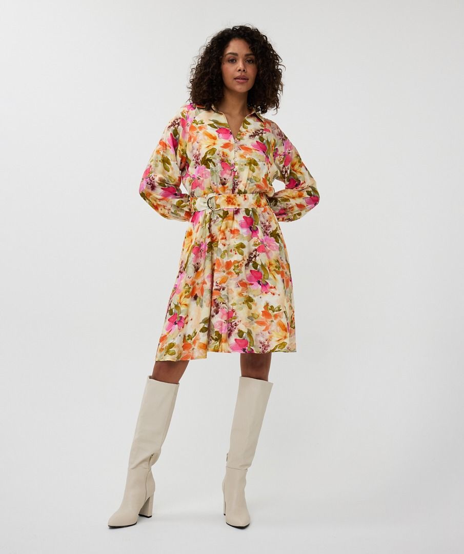 ESQUALO DRESS RAGLAN IN FLORAL GARDEN PRINT
