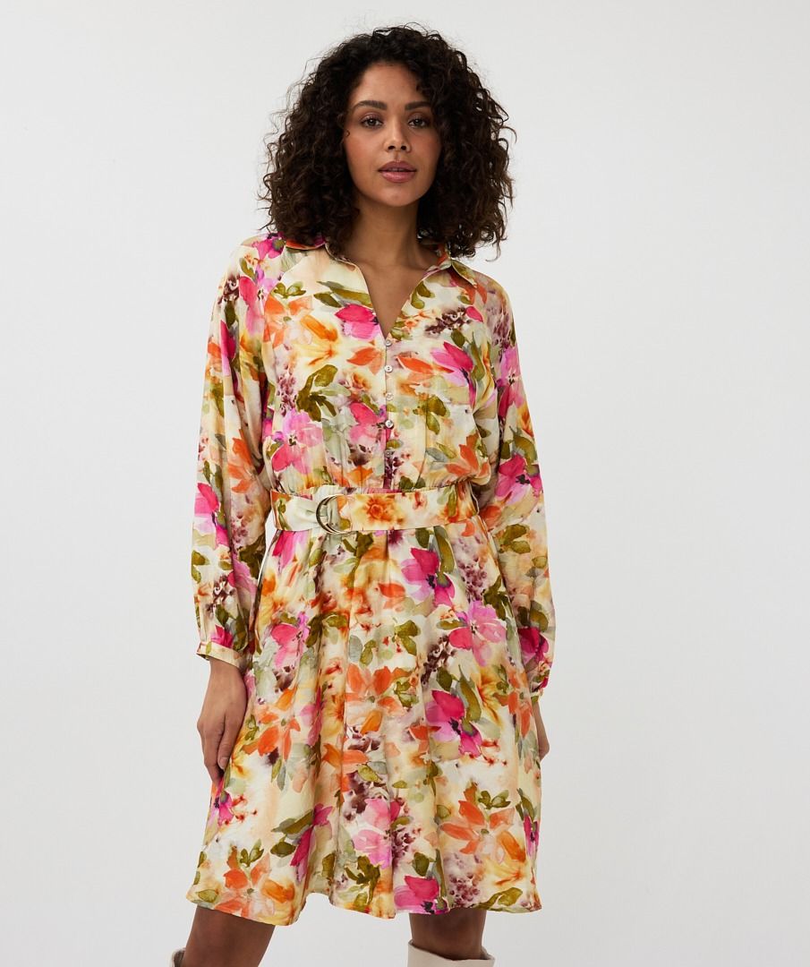 ESQUALO DRESS RAGLAN IN FLORAL GARDEN PRINT