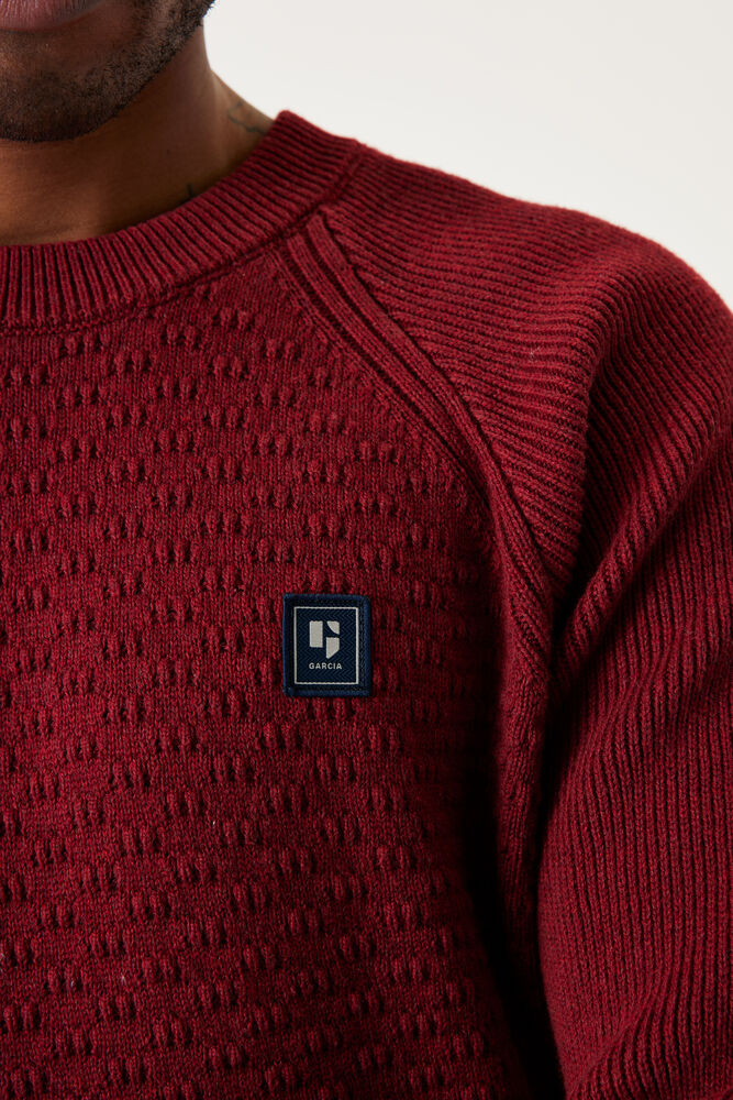 GARCIA MEN'S SWEATER IN BURGUNDY