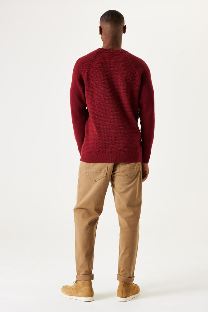 GARCIA MEN'S SWEATER IN BURGUNDY