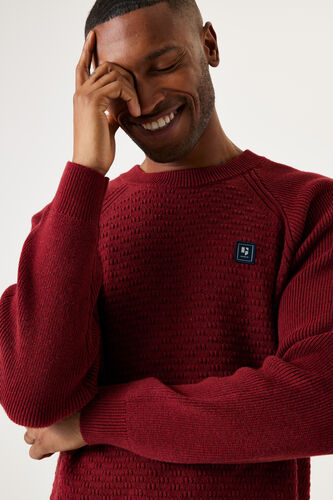 GARCIA MEN'S SWEATER IN BURGUNDY