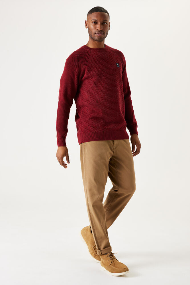 GARCIA MEN'S SWEATER IN BURGUNDY