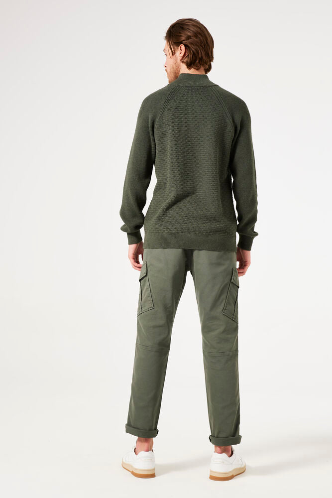 GARCIA MEN'S SWEATER IN DARK GREEN