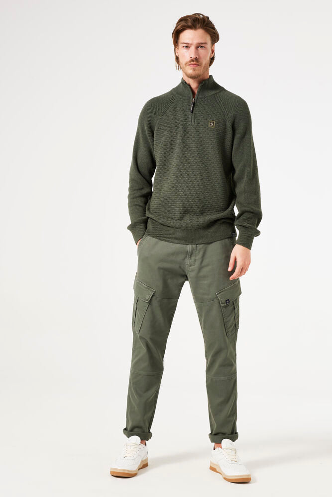 GARCIA MEN'S SWEATER IN DARK GREEN