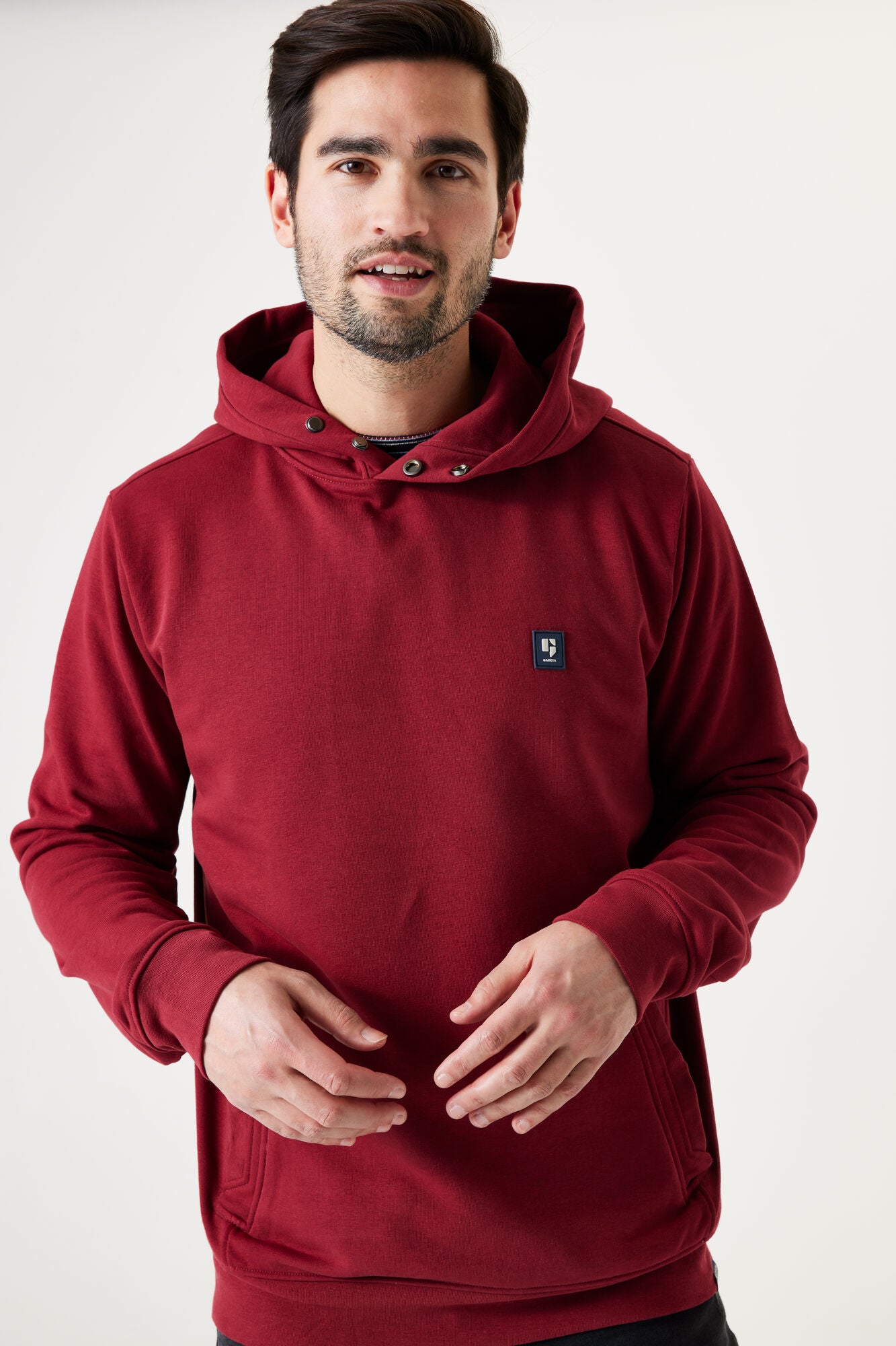 GARCIA MENS HOODIE IN BURGUNDY