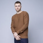 HEDGE MEN'S LONG SLEEVE CREWNECK SWEATER IN RUBBER