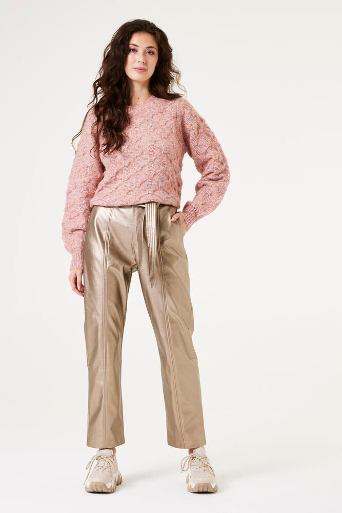 GARCIA KNITTED PATTERN SWEATER IN BLUSH