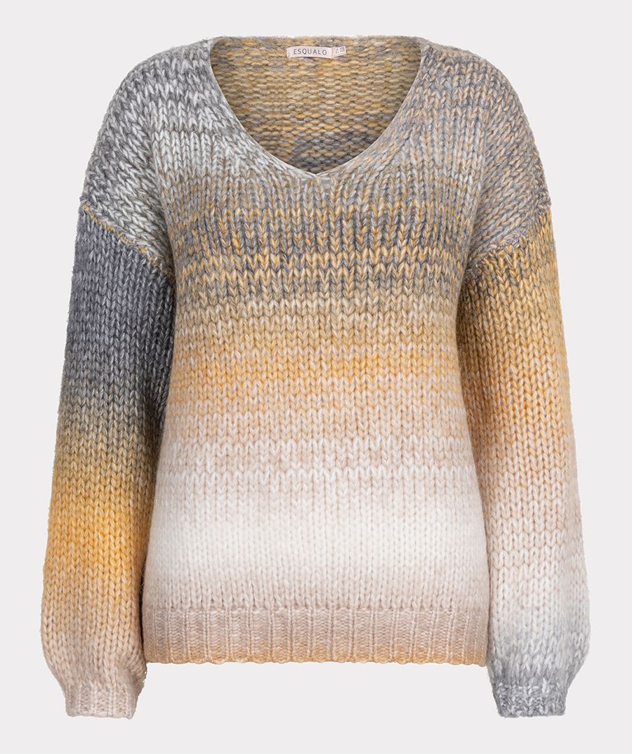ESQUALO DEGRADE VNECK SWEATER IN MIXED COLOURS