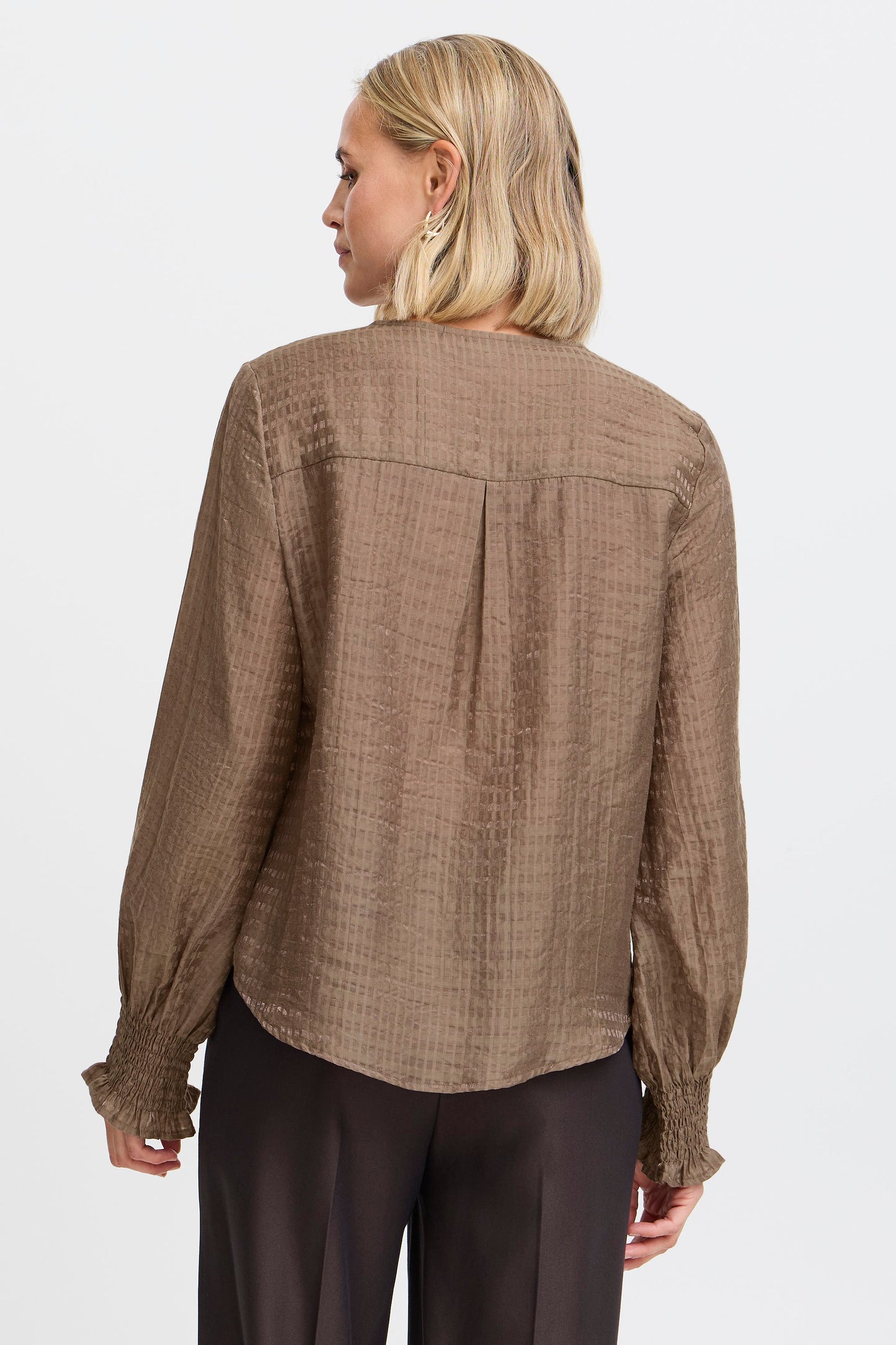 FRANSA ASHLEY BLOUSE IN WALNUT