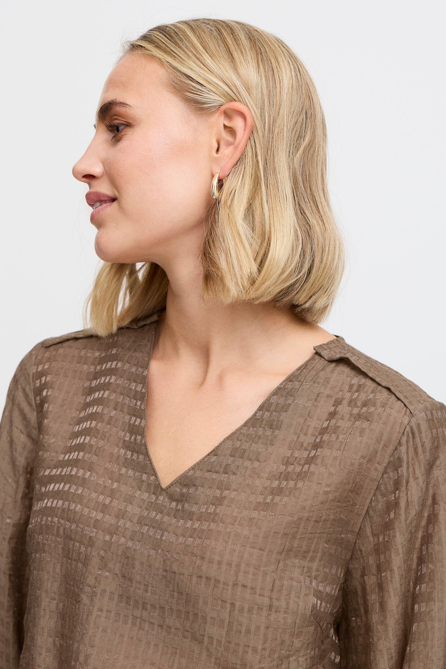 FRANSA ASHLEY BLOUSE IN WALNUT