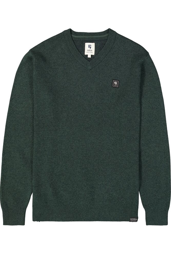 GARCIA MEN'S PULLOVER V-NECK SWEATER IN CONIFERE