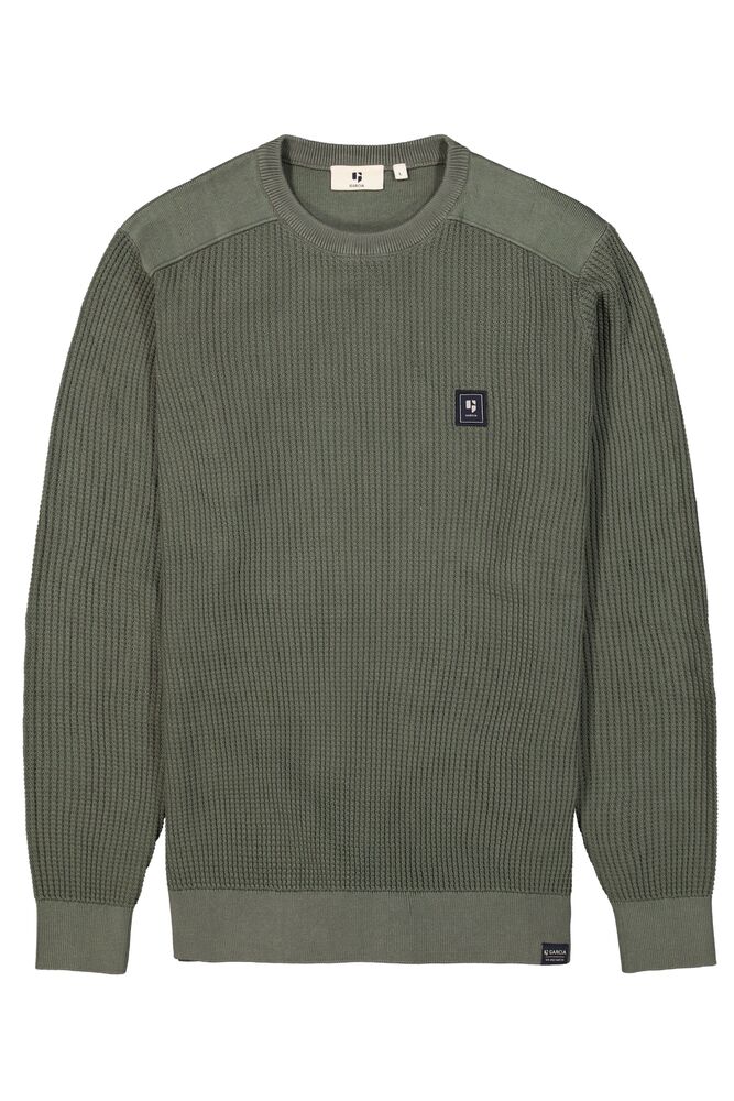 GARCIA MEN'S PULLOVER SWEATER IN SAGE GREEN