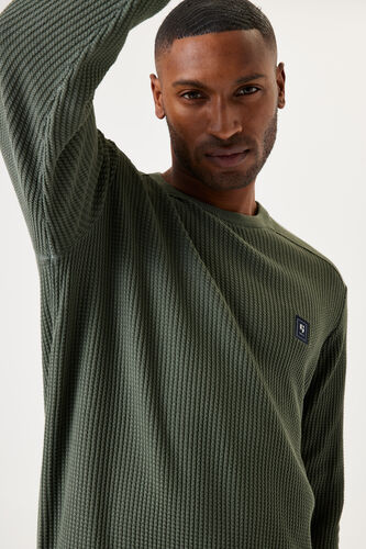 GARCIA MEN'S PULLOVER SWEATER IN SAGE GREEN