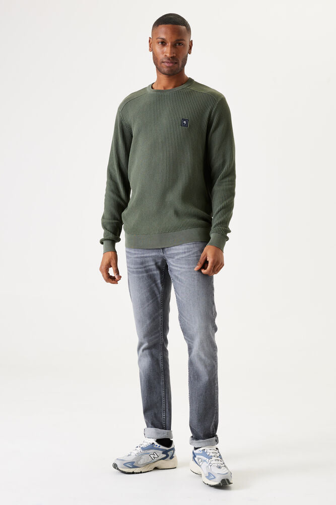 GARCIA MEN'S PULLOVER SWEATER IN SAGE GREEN