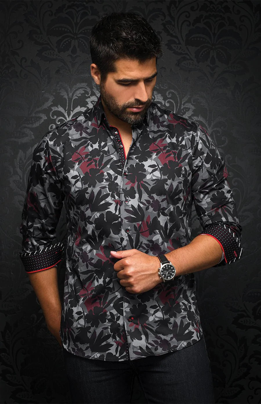 AU NOIR GIODEL DRESS SHIRT - BLACK