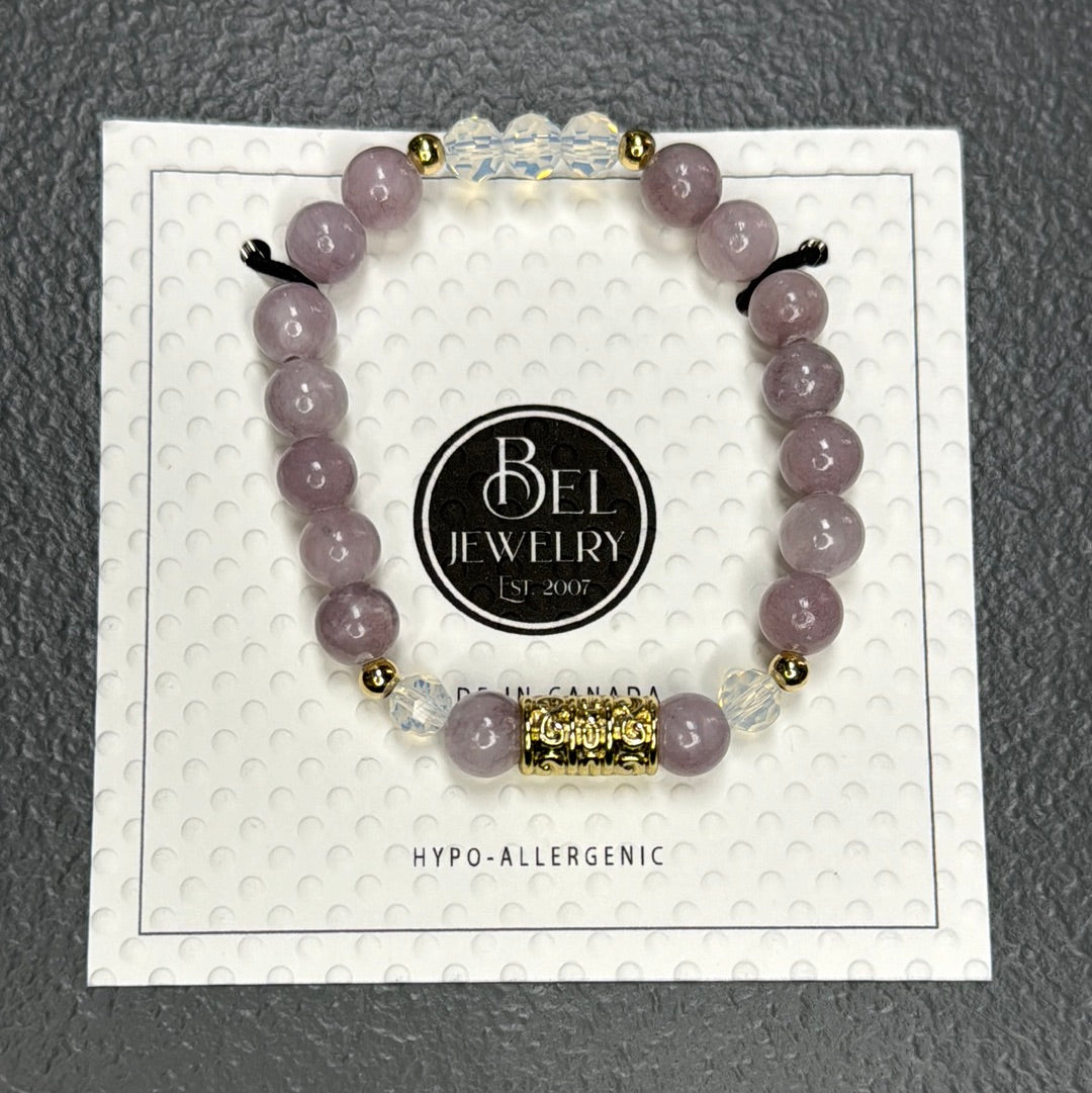 BEL JEWLERY MYRA PASTEL 8MM STONE & CRYSTAL BRACELETS