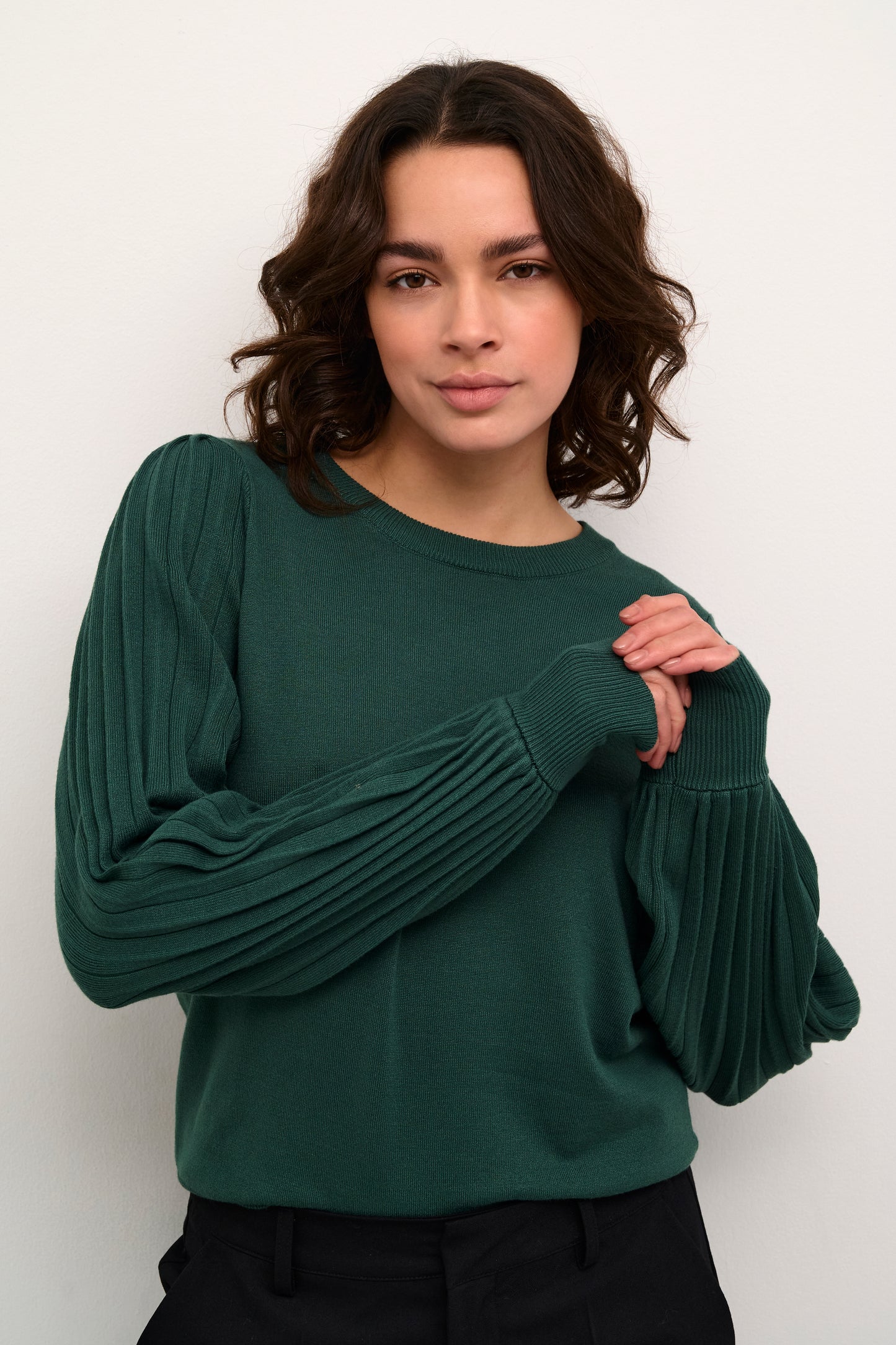 KAFFE LONE GARDEN TOPIARY KNIT PULLOVER