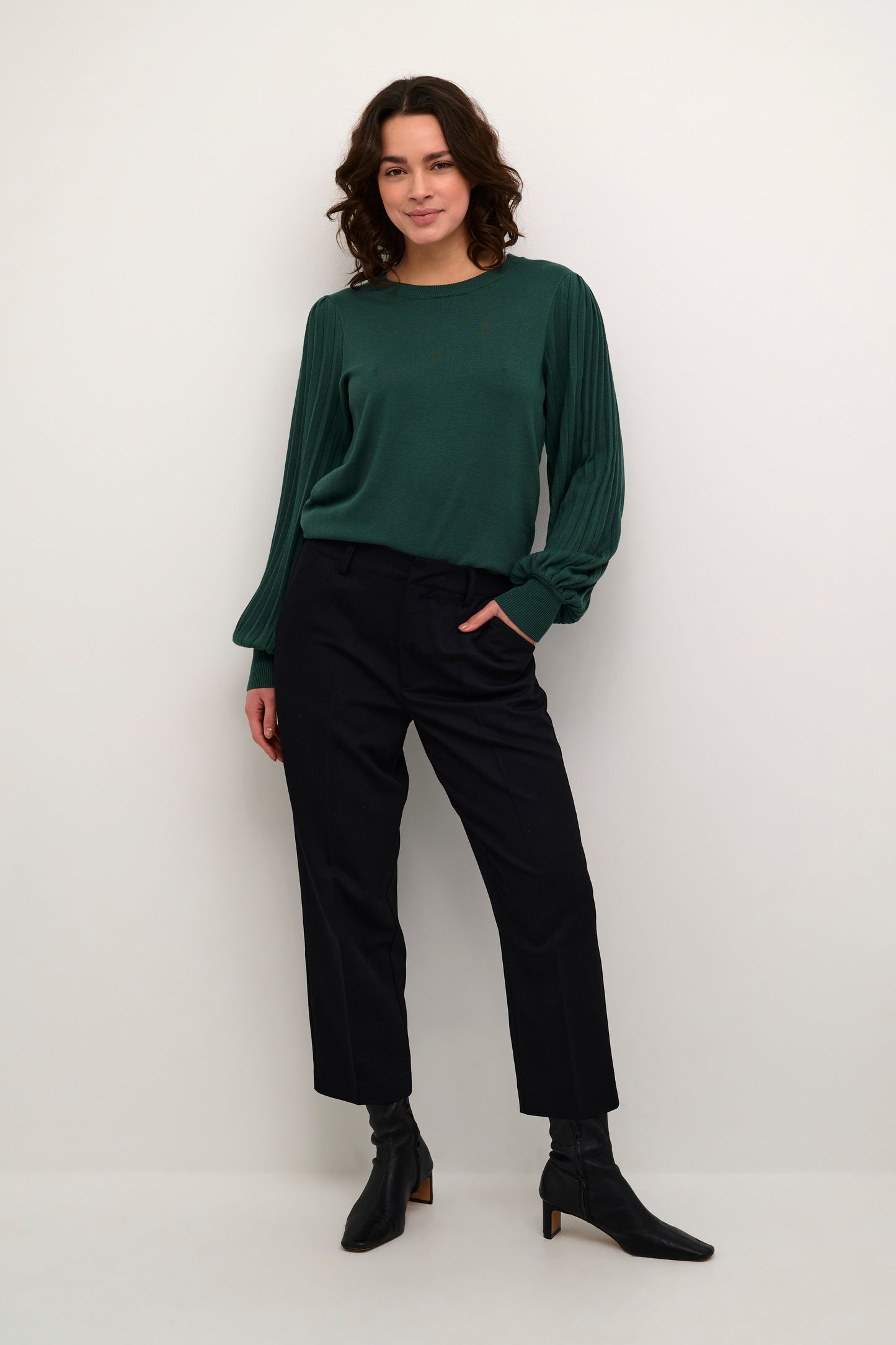 KAFFE LONE GARDEN TOPIARY KNIT PULLOVER