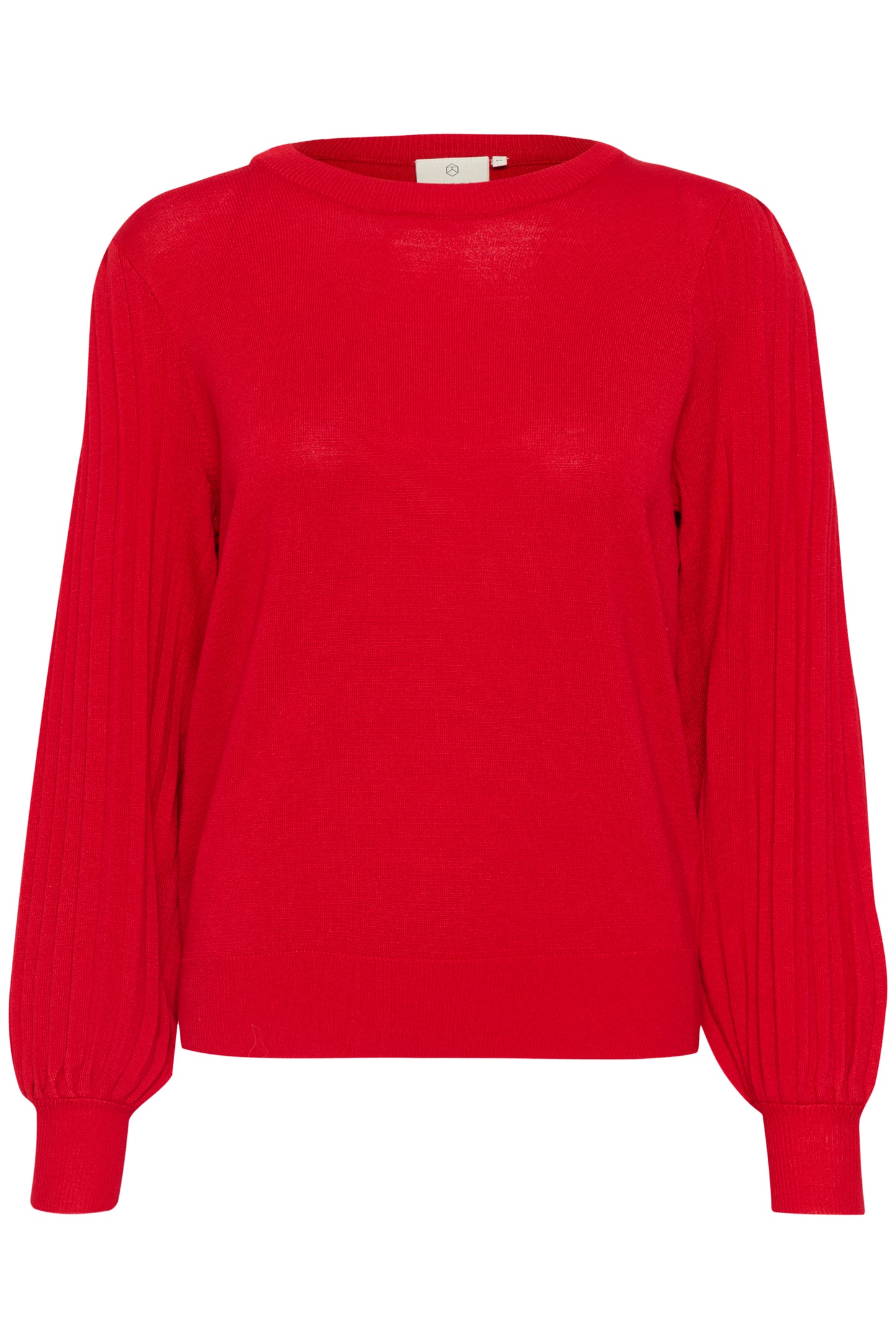 KAFFE LONE HAUTE RED KNIT PULLOVER