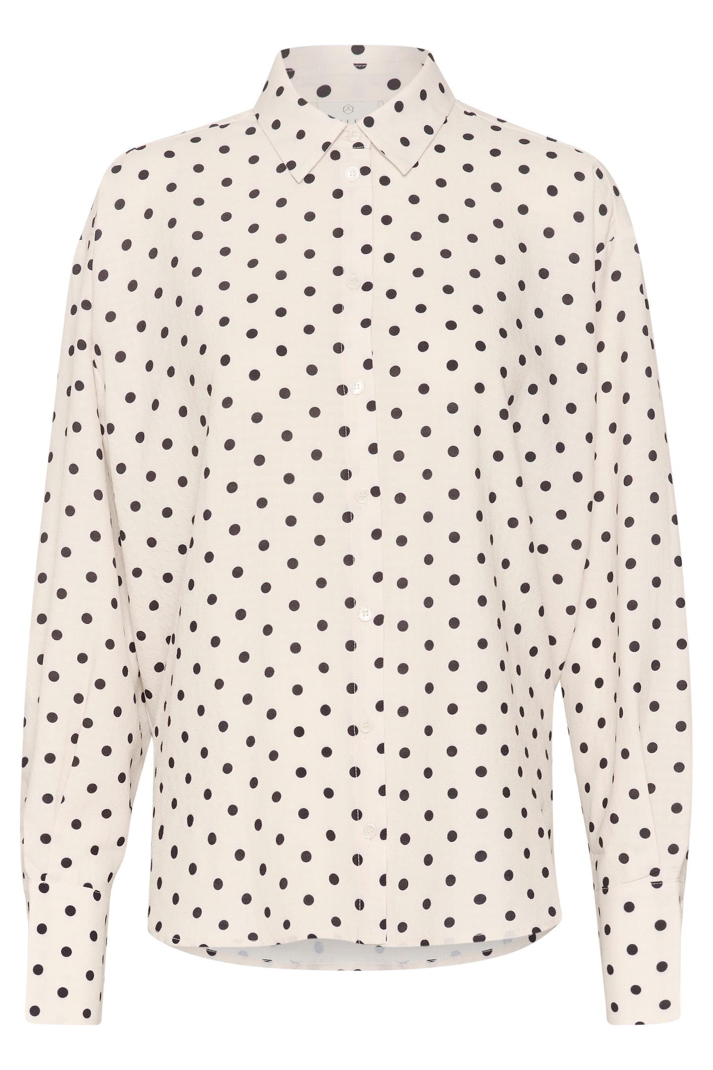 KAFFE OSCARNA SHALK AND BLACK DOT BLOUSE