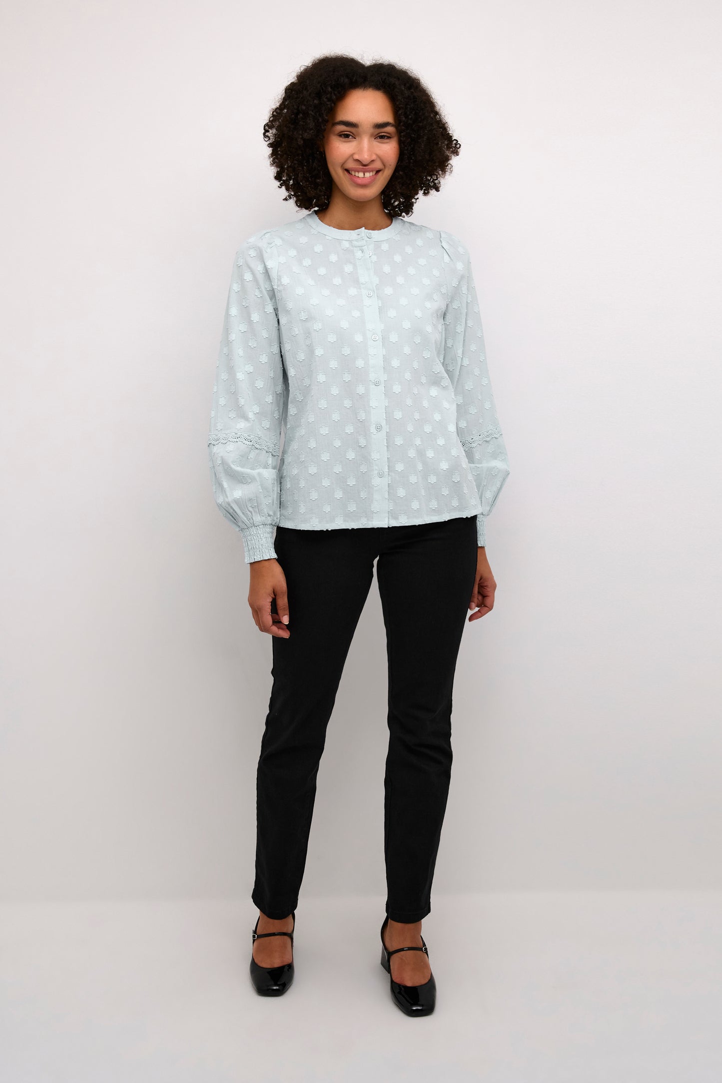 KAFFE CELESTIAL BLUE ENYA BLOUSE