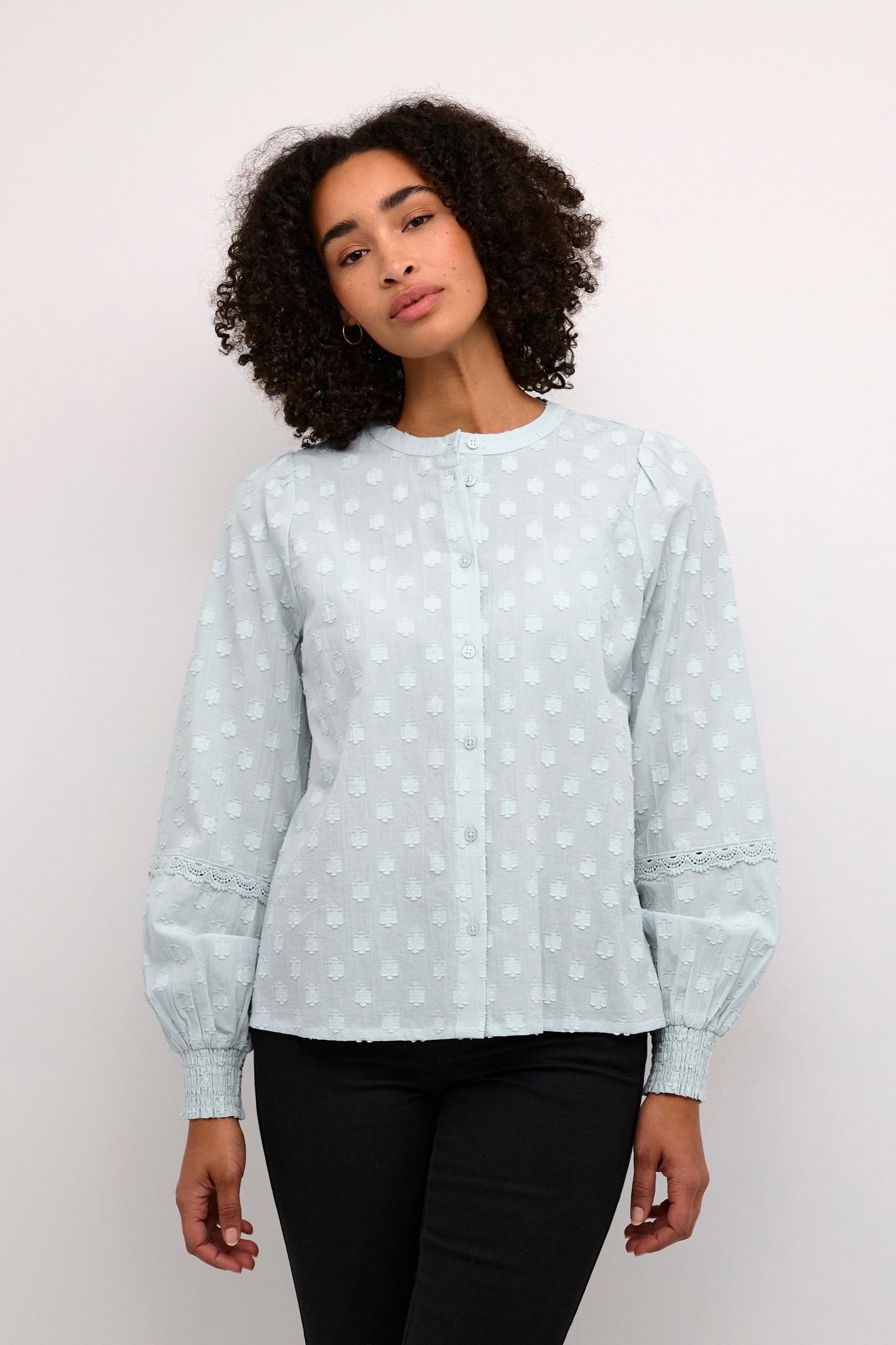 KAFFE CELESTIAL BLUE ENYA BLOUSE