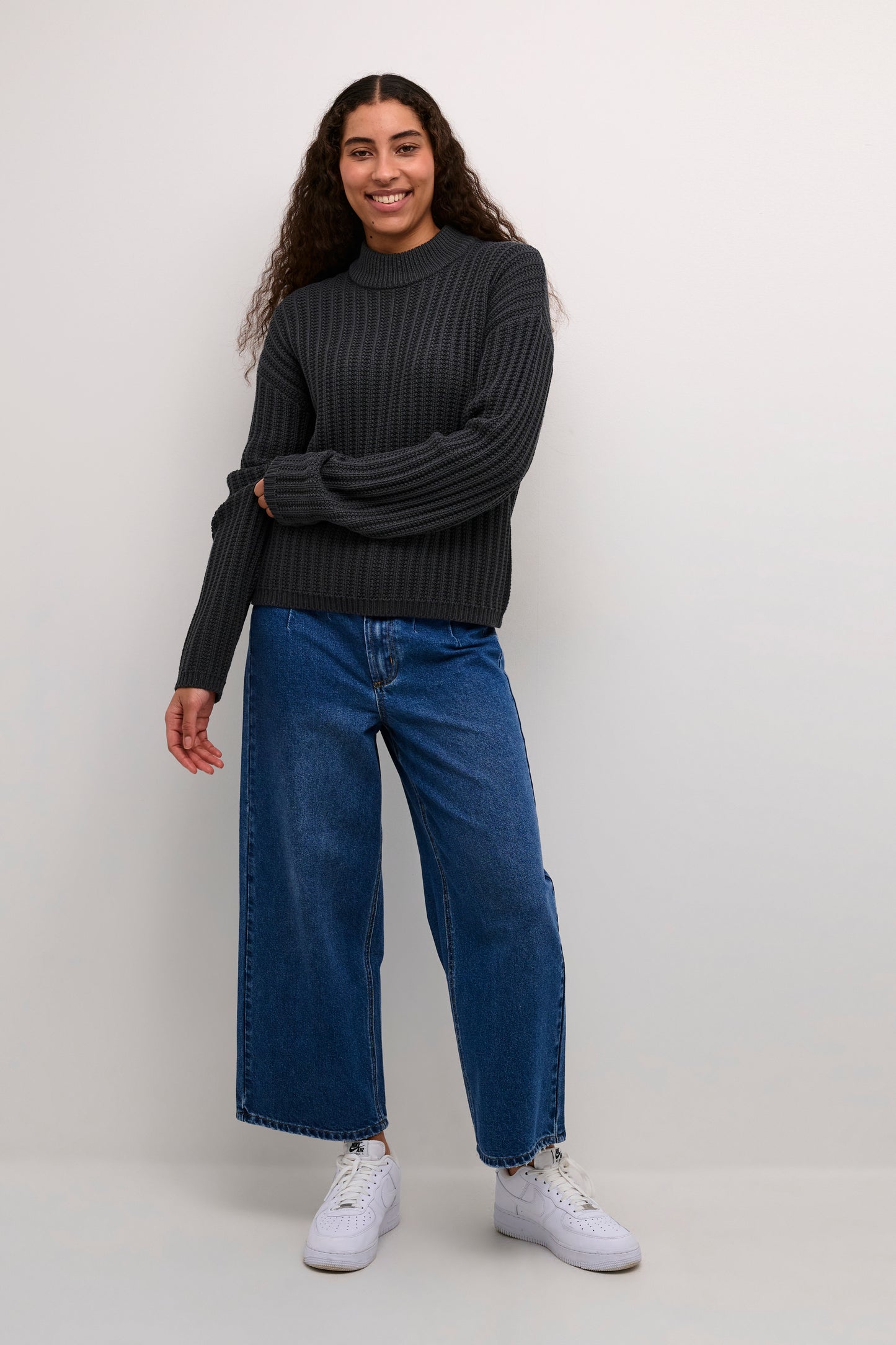 KAFFE BESS BLACK OYSTER PULLOVER