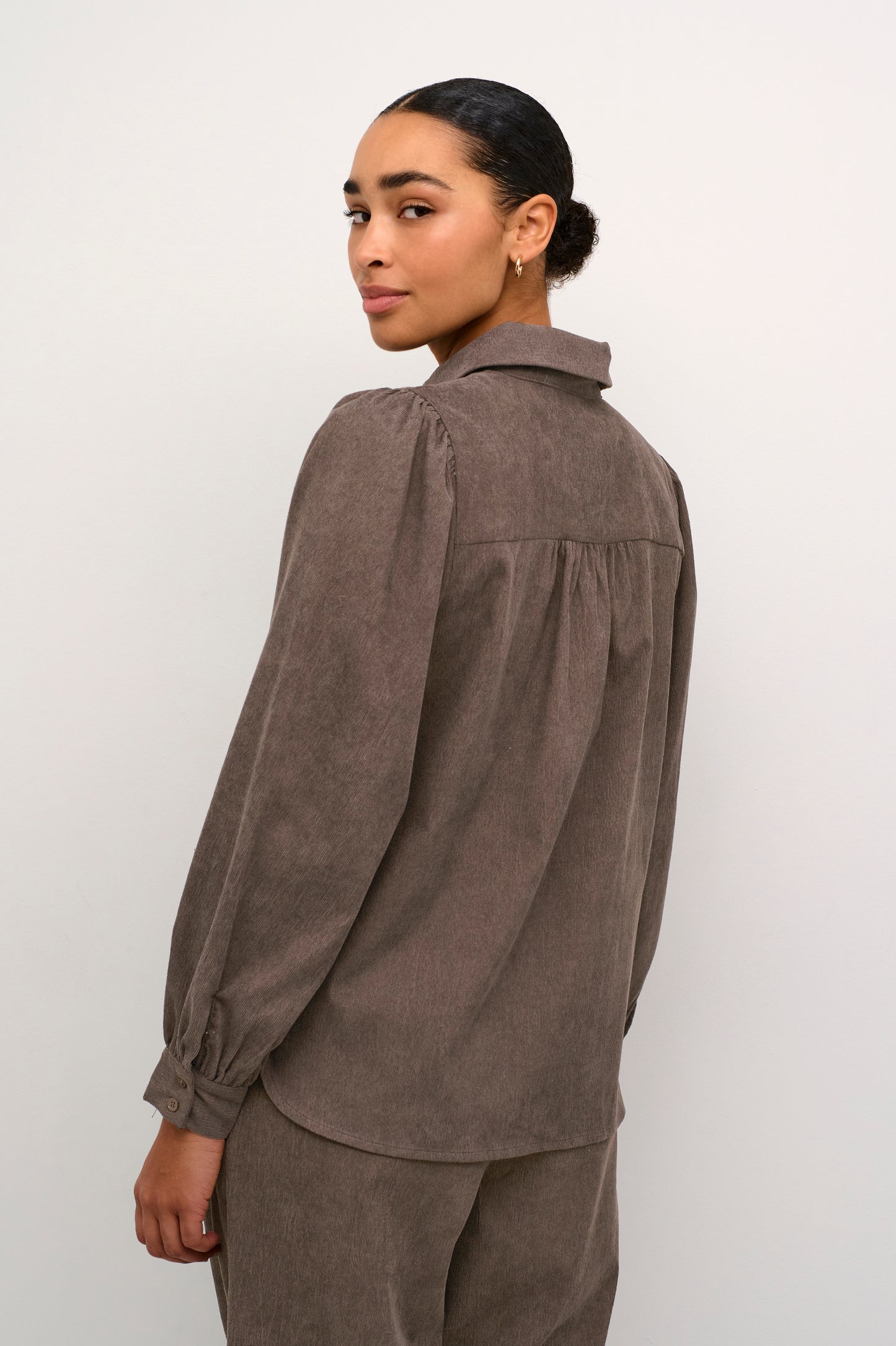 KAFFE MAJOR BROWN HERMINE SHIRT