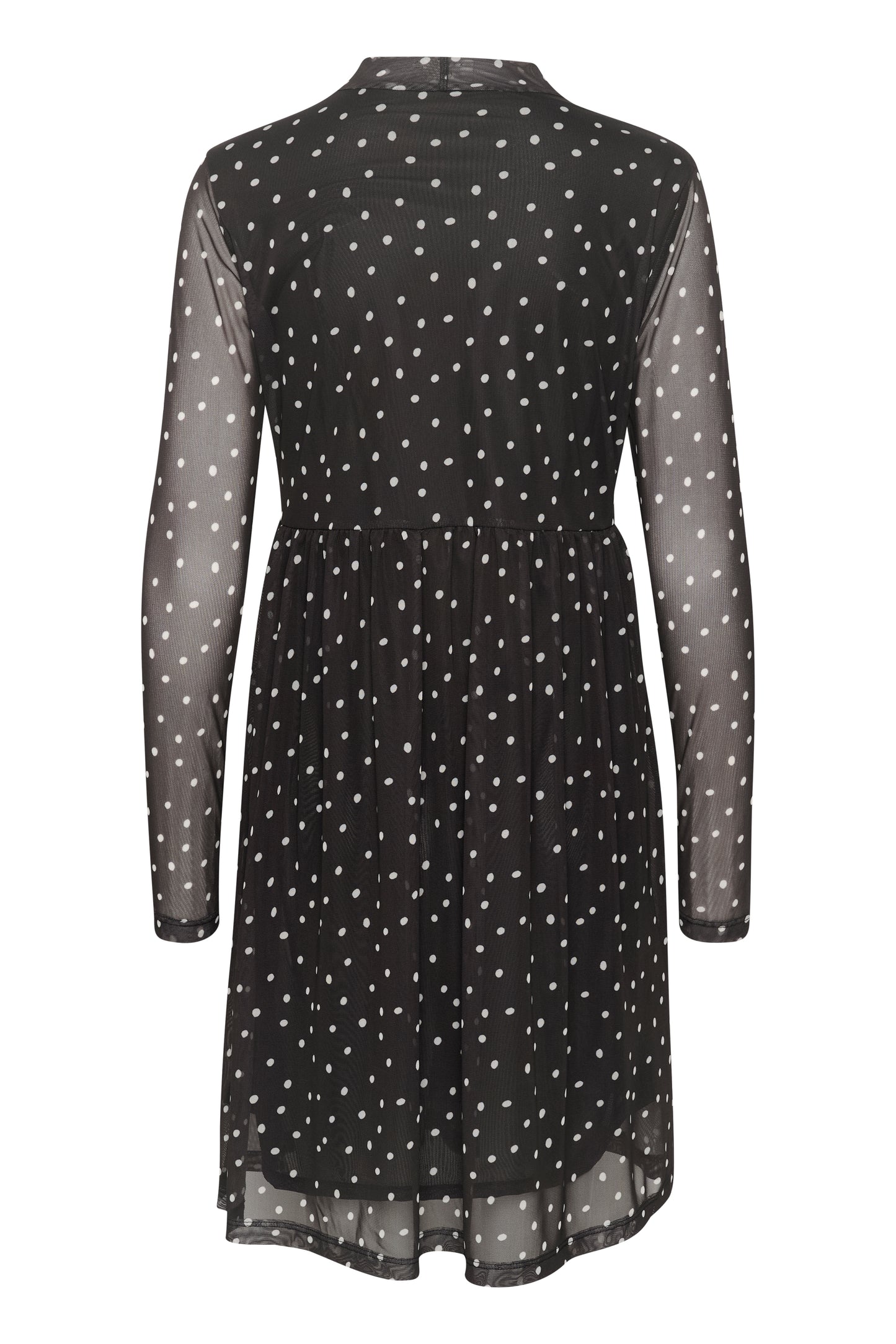 KAFFE JOHANNE BLACK AND WHITE POLKA DOT DRESS