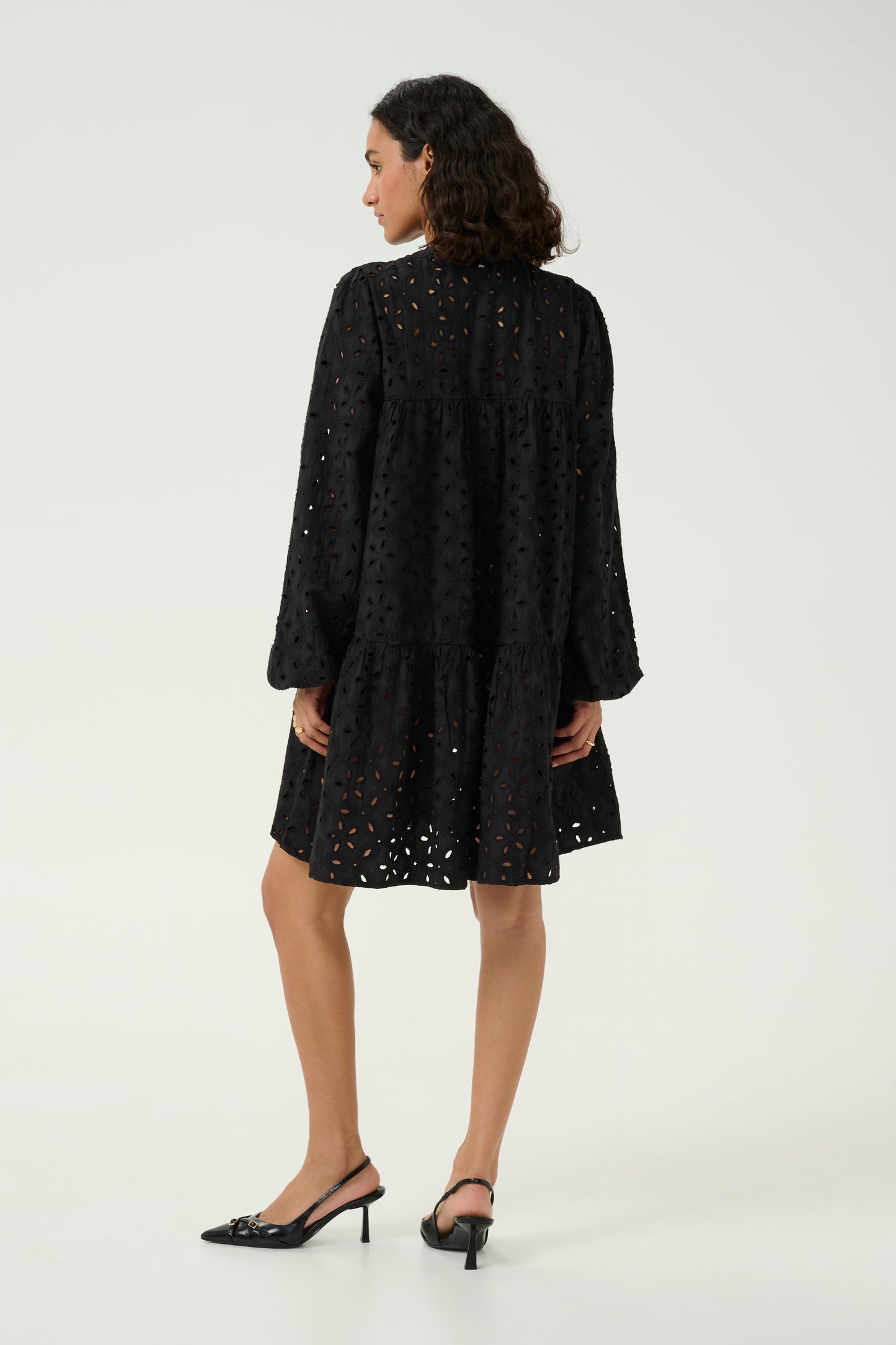 KAFFE SILINIA DRESS IN DEEP BLACK