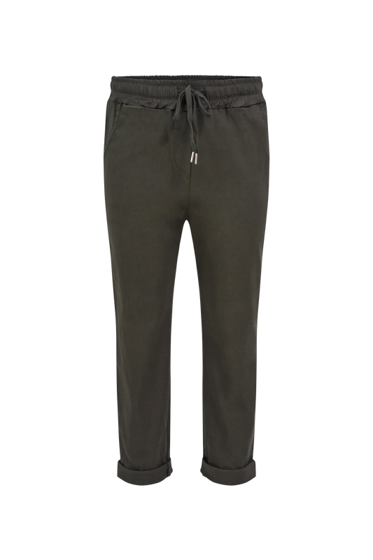 ASTRID WOVEN PANTS IN MILITARY