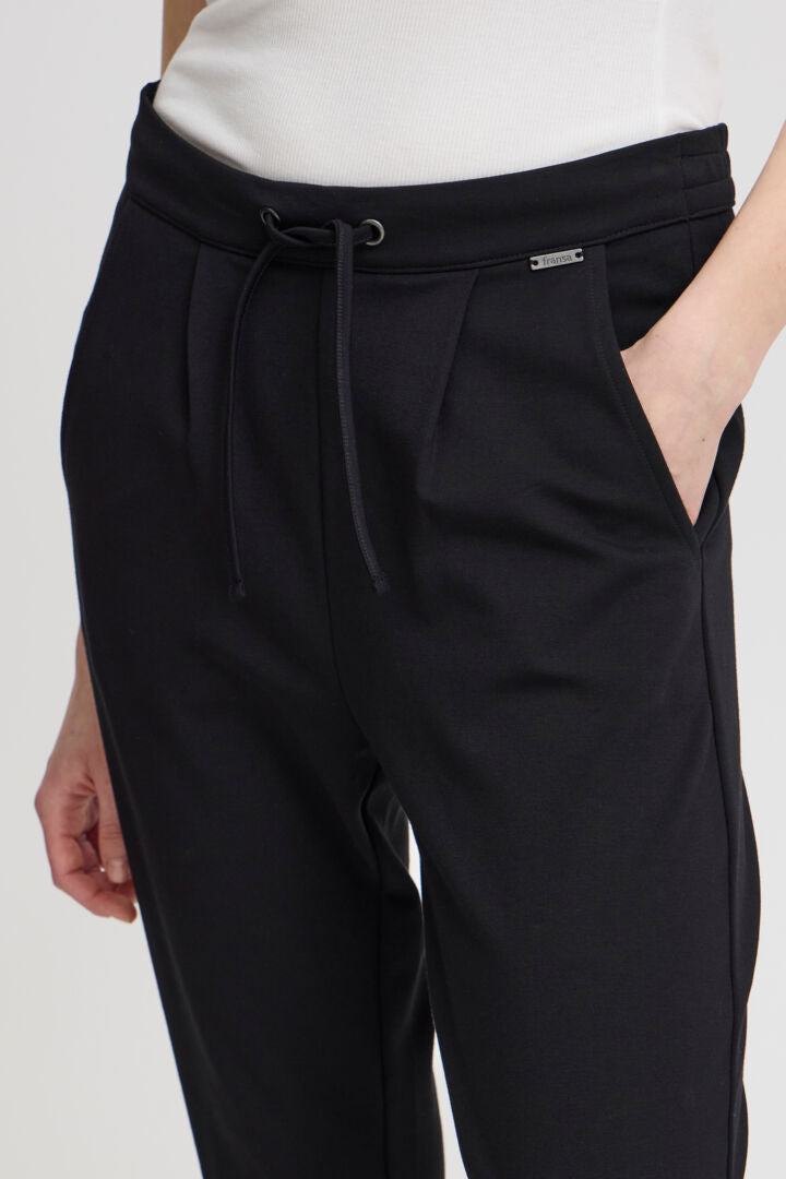 FRANSA BLACK STRETCH PANTS