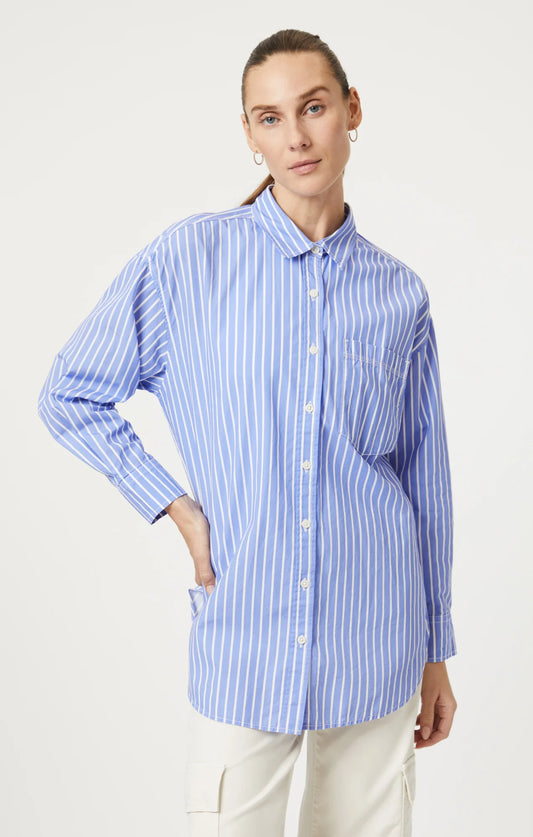 MAVI BUTTON-DOWN LONG SLEEVE STRIPED SHIRT