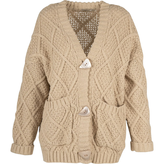 ASTRID BEIGE KNIT CARDIGAN