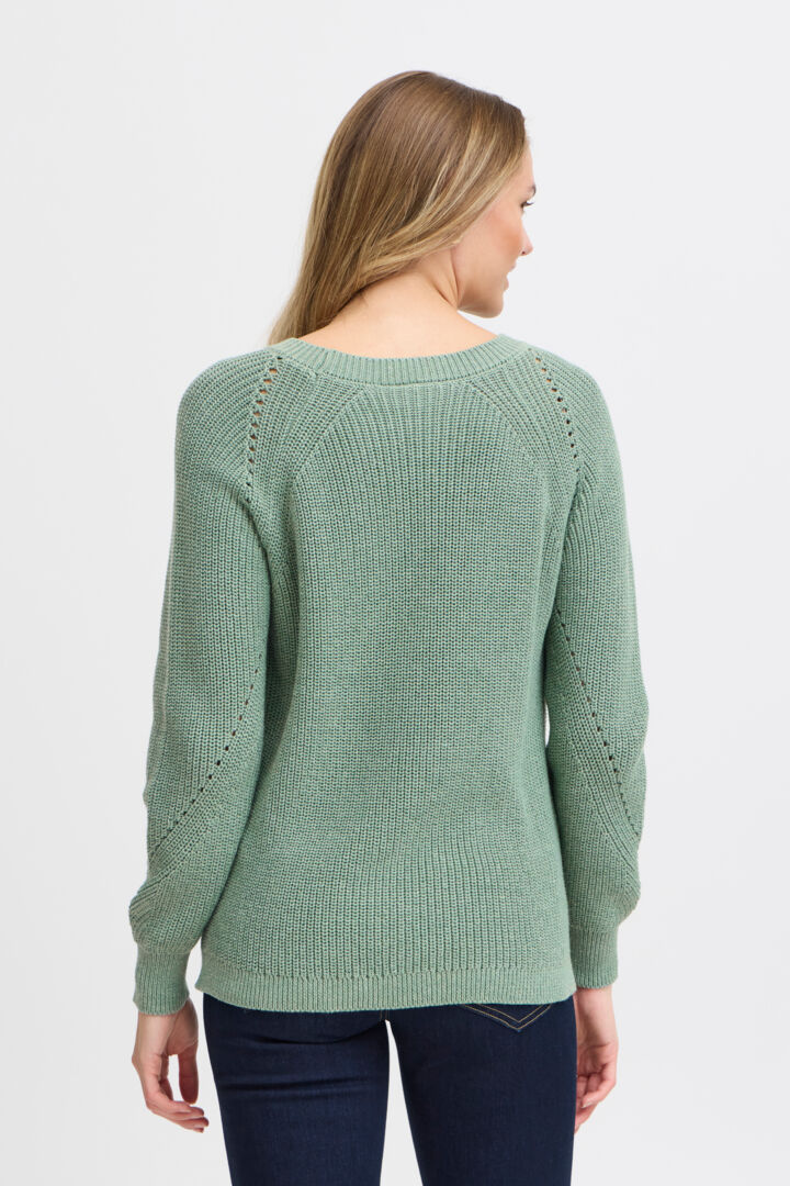 FRANSA GREEN BAY MELANGE NANSEN SWEATER