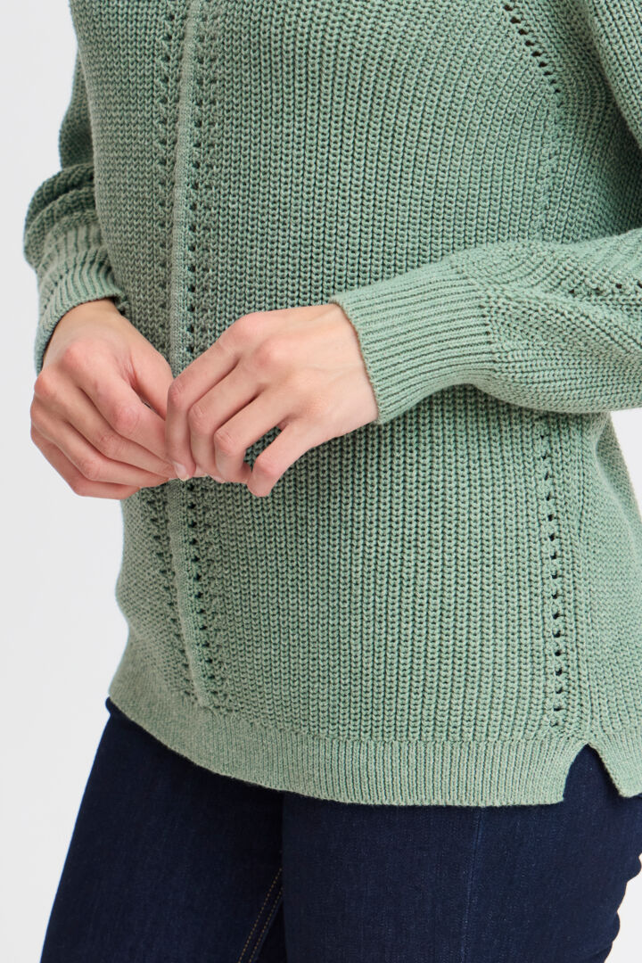 FRANSA GREEN BAY MELANGE NANSEN SWEATER