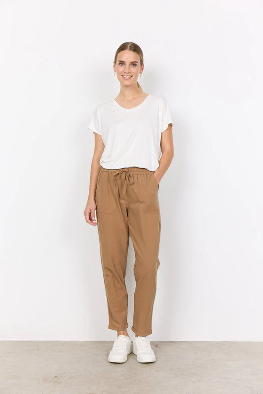 SOYA CONCEPT CISSIE PANTS IN DESERT BROWN