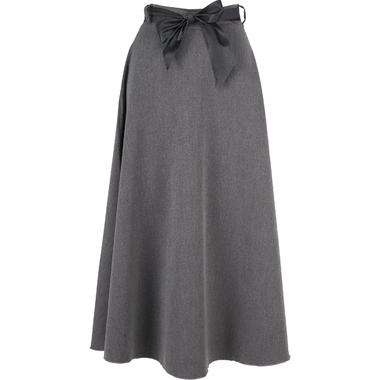 ASTRID CHARCOAL MELANGE WOVEN SKIRT