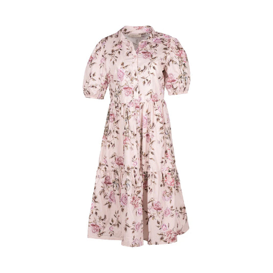 ASTRID COLLARED DRESS IN PINK FLORAL