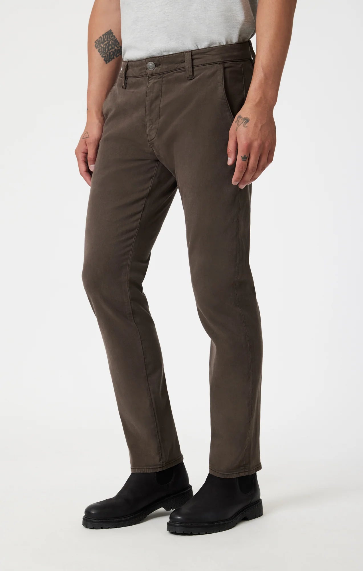 MAVI MENS MILTON SLIM LEG PANTS IN OAK LUXE TWILL