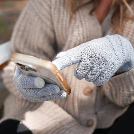 LEMON MADISON AVENUE TECH GLOVES IN BLUE