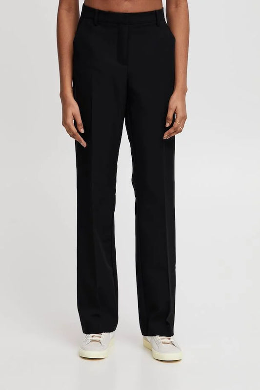 ICHI LEXI BLACK TROUSER PANTS