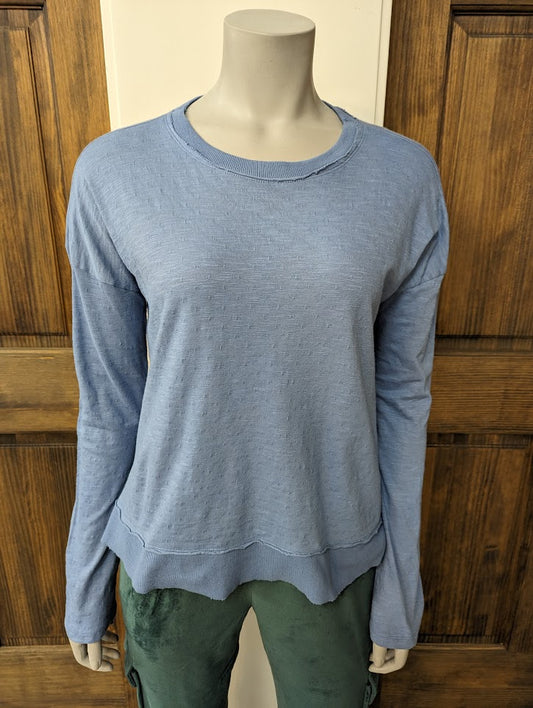 MODODOC CREW NECK BOXY TOP IN WASHED WHIRLPOOL