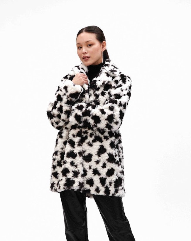 FUNSPORT DALMATIAN FAUX FUR JACKET