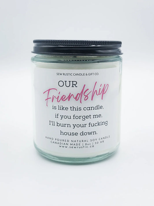 SEW RUSTIC CANDLE & GIFT CO. FRIENDSHIP 8oz SOY CANDLE
