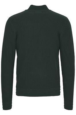 CASUAL FRIDAY MEN'S KARL HALF ZIP STRUCTURED KNIT SWEATER IN DARKEST SPRUCE