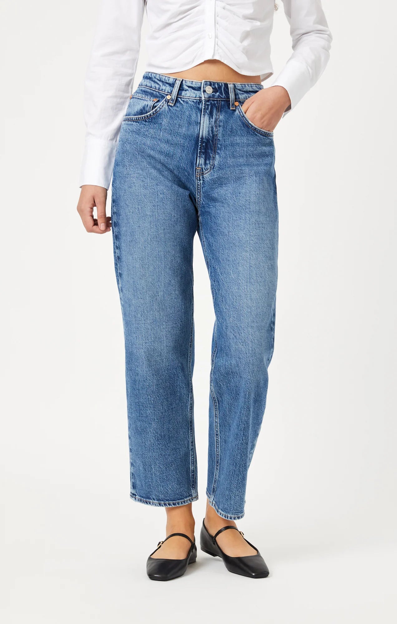 SAVANNAH STRAIGHT LEG JEANS IN INDIGO BLUE RECYCLED BLUE