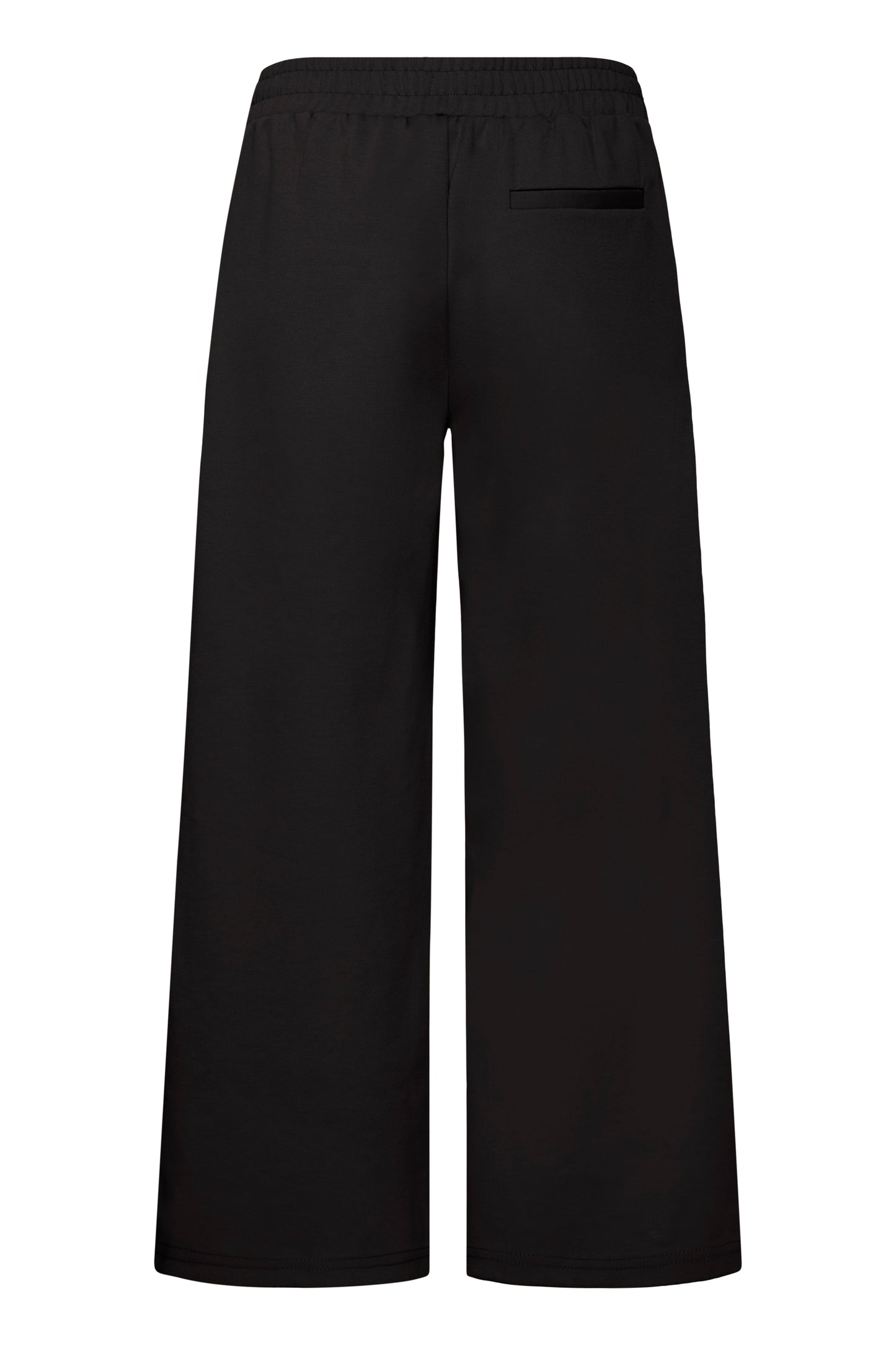 ICHI KATE WIDE LEG CROPPED TROUSERS IN BLACK