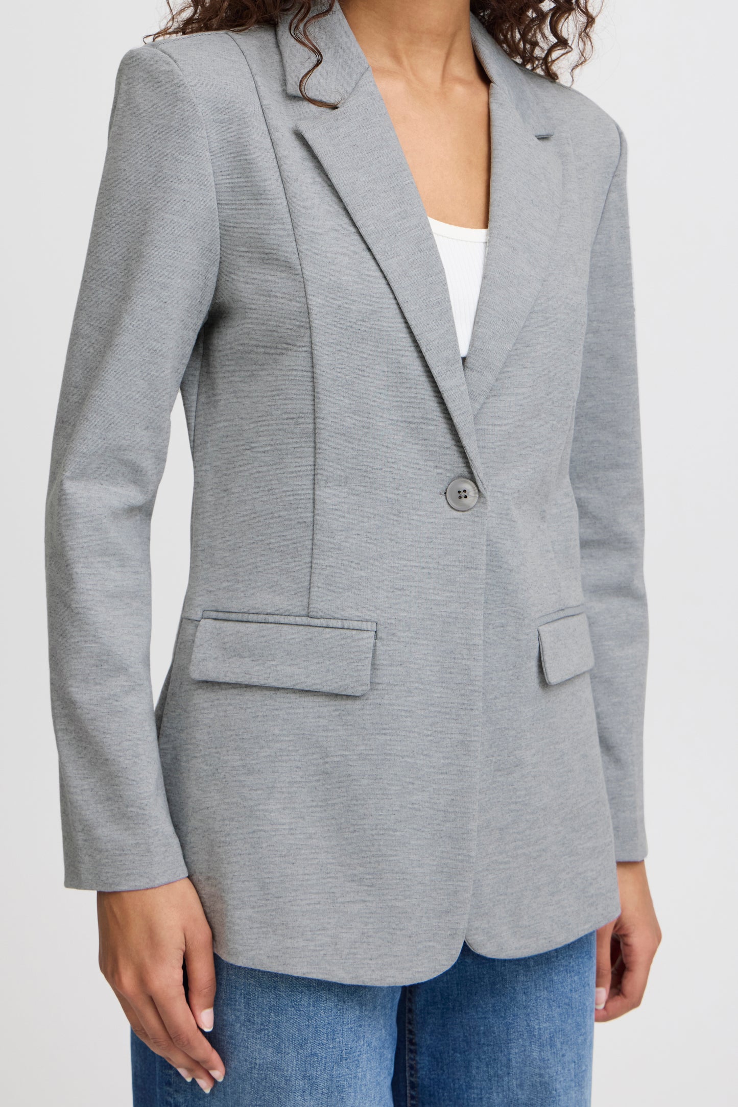 ICHI GREY MELANGE KATE BLAZER